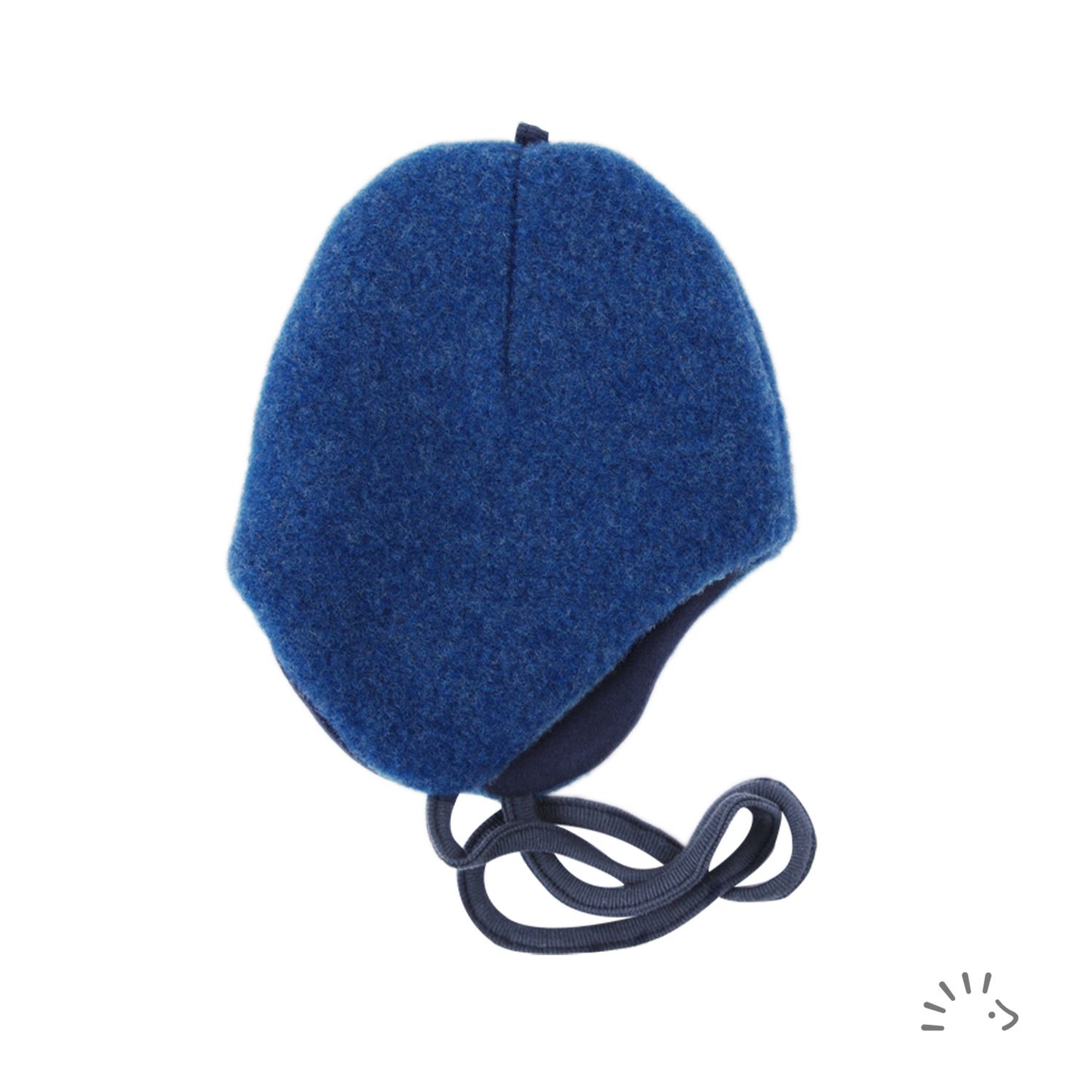 iobio Inka Haube aus Wollfleece - Gr. 3 (51 / 53) Sodalithblau von iobio