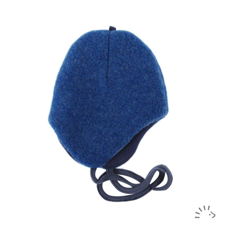 iobio Inka Haube aus Wollfleece - Gr. 3 (51 / 53) Sodalithblau von iobio