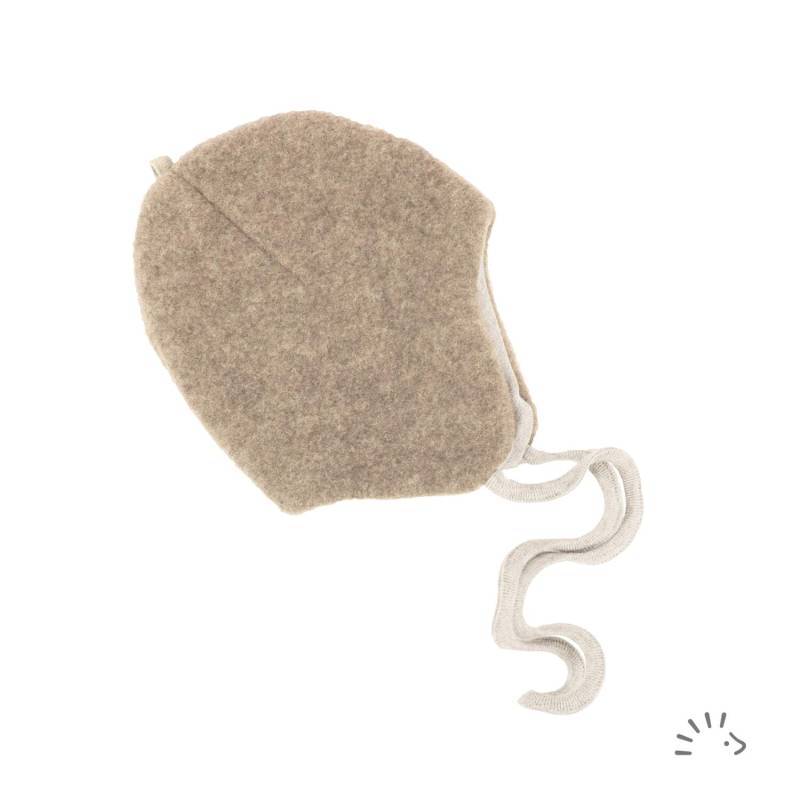 iobio Inka Haube aus Wollfleece - Gr. 4 (55 / 57) Beige Melange von iobio