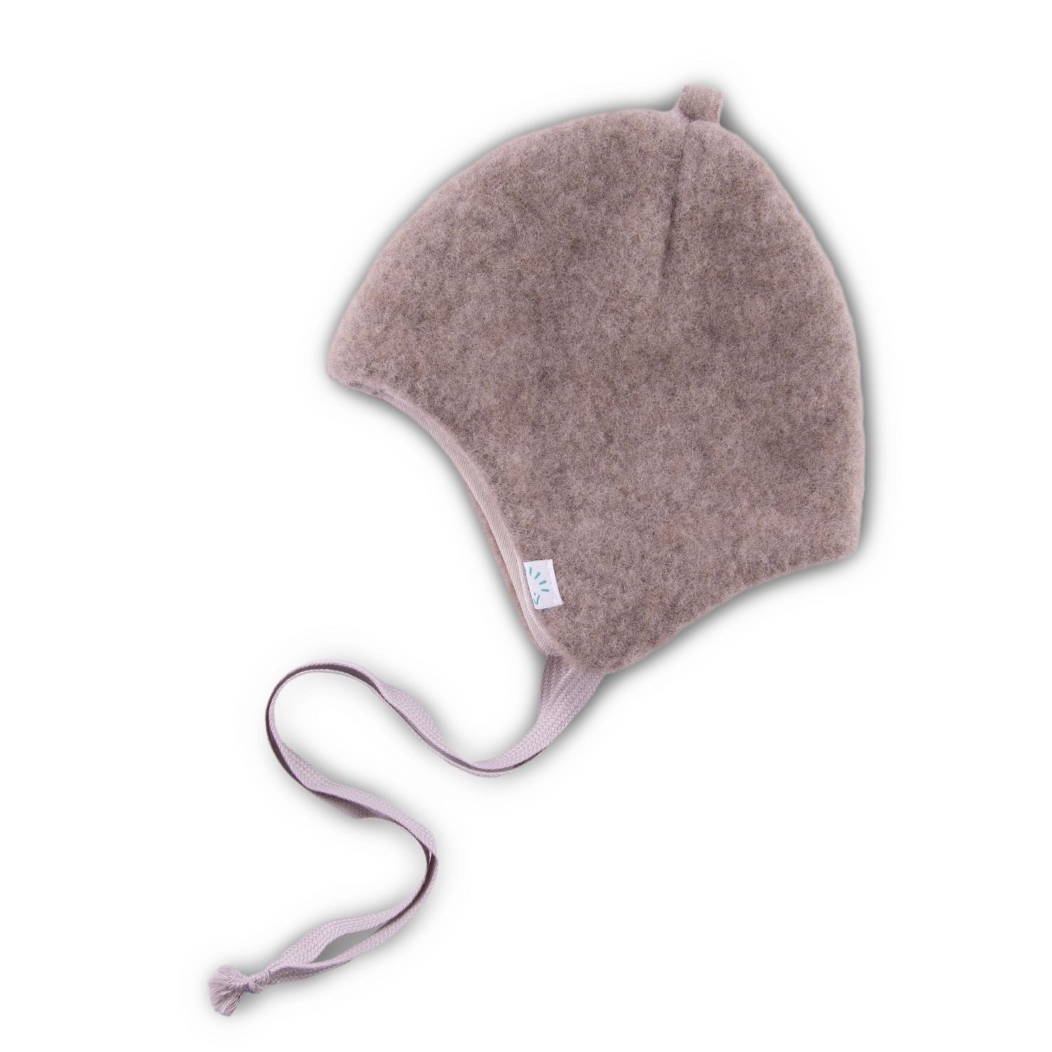 iobio Inka Haube aus Wollfleece - Sand Melange Gr. 2 (47 / 49) von iobio