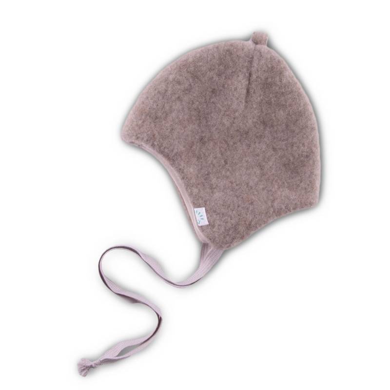 iobio Inka Haube aus Wollfleece - Sand Melange Gr. 3 (51 / 53) von iobio