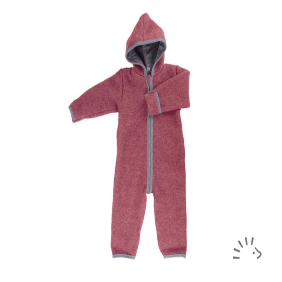iobio Overall aus Wollfleece mit Reißverschluss - 74 / 80 Vintagerot iobio Overall aus Wollfleece mit Reißverschluss - 74 / 80 Vintagerot von iobio