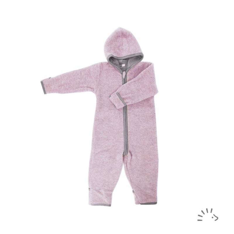 iobio Overall aus Wollfleece mit Reißverschluss - Hellrosa 86 / 92 von iobio