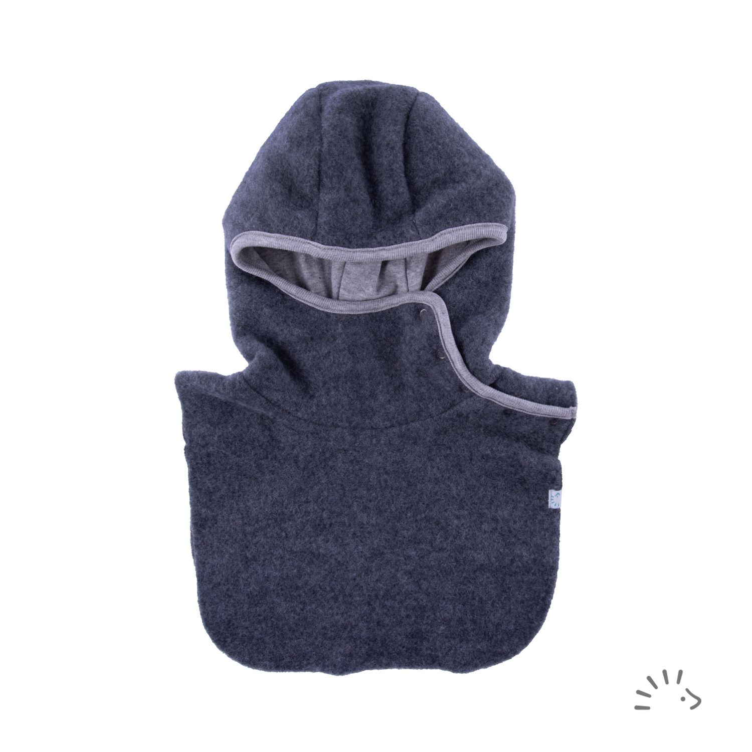 iobio Schlupfhaube aus Wollfleece - Anthrazit Gr. 2 (47 / 49) von iobio