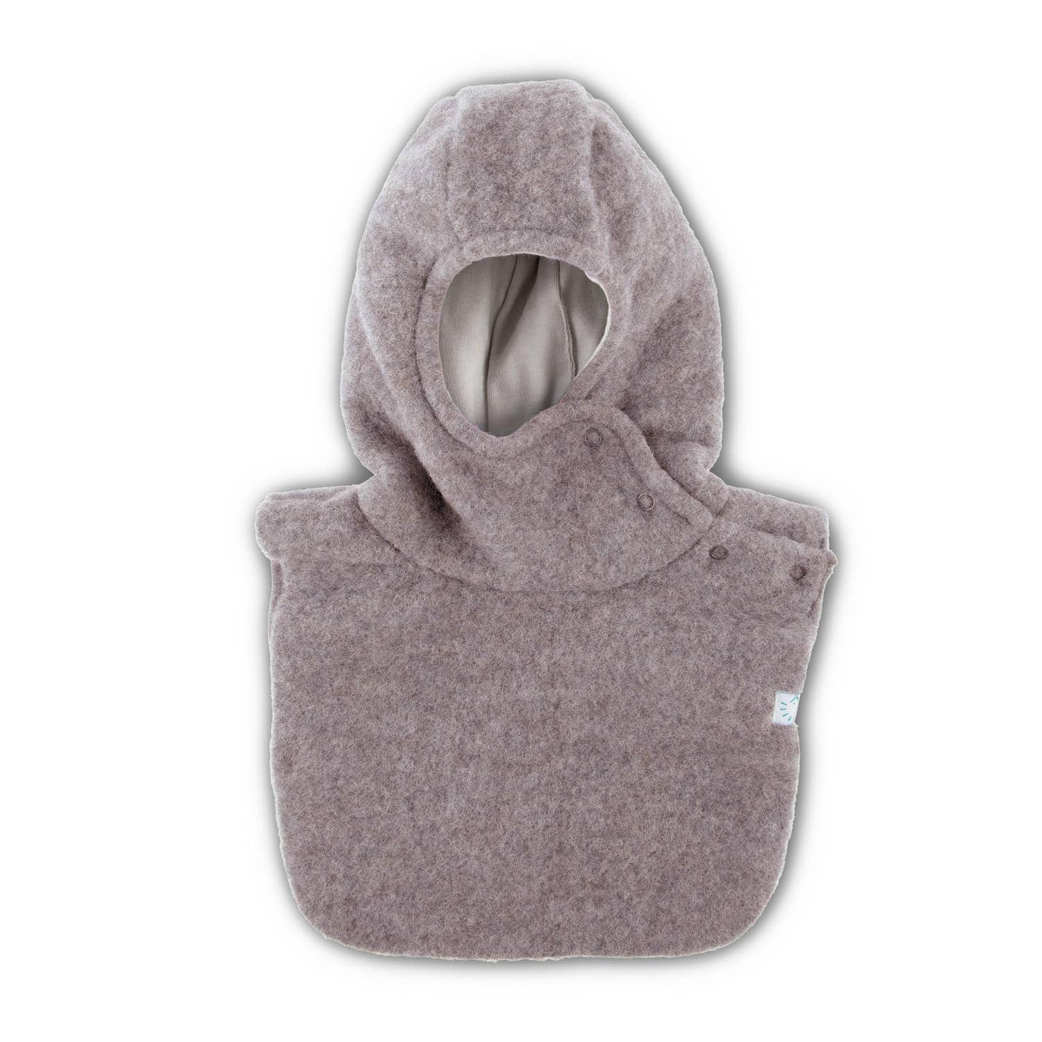iobio Schlupfhaube aus Wollfleece - Sand Melange Gr. 1 (43 / 45) von iobio
