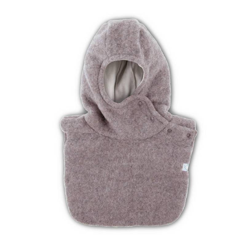 iobio Schlupfhaube aus Wollfleece - Sand Melange Gr. 3 (51 / 53) von iobio