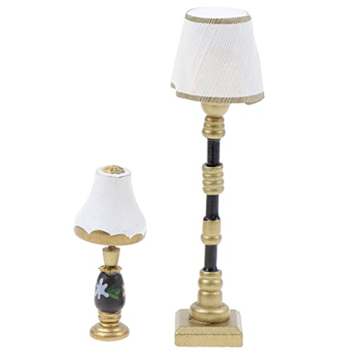 iplusmile 1 Set Mini Simulierte Stehlampe Tischlampe Winziges Modell Puppenhausbeleuchtung Kleine Tischlampe Dekorationsmaterial Miniaturen Puppenhauslaternen Modernes Dekoratives von iplusmile