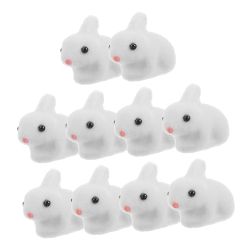 iplusmile 10 Stück Beflockung Kaninchen Ornament Mikrolandschaftsdekoration kleine Figuren Osterfiguren Mini -Hasen Mini-Hausverzierung Zubehör für den Puppenhausgarten Schaum Weiß iplusmile 10 Stück Beflockung Kaninchen Ornament Mikrolandschaftsdekoration kleine Figuren Osterfiguren Mini -Hasen Mini-Hausverzierung Zubehör für den Puppenhausgarten Schaum Weiß von iplusmile