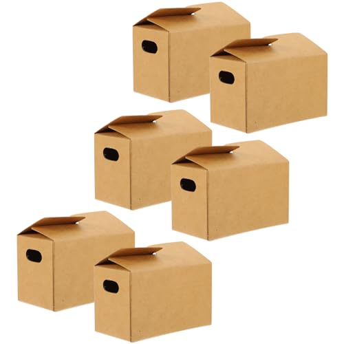 iplusmile 10 Stück Box Puppe Mini Boxen Dekoration Puppenmöbel DIY Boxen Mini Boxen Für Lustige Gartendekoration Winzige Figurendekoration DIY Simulieren Express Boxen Kraftpapier von iplusmile