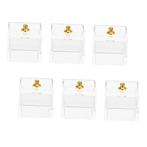 iplusmile 10 Stück Box Transparent Mini Klar Vorratsbehälter Mini Süßigkeiten Display Puppenhaus Süßigkeitenbehälter Kunststoff Miniatur Aufbewahrungskoffer von iplusmile