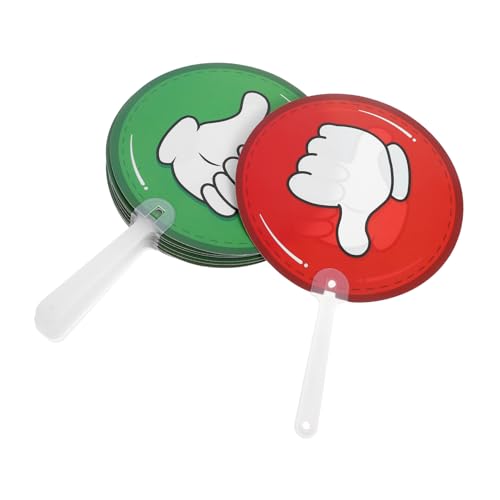 iplusmile 10 Stück Stimmen Sie dem Zeichen des Gegners zu Spielpaddel Lehrmaterial Antwortpaddel im Klassenzimmer Wahlpaddel für Studenten Handpaddel Auktionspaddel Plastik von iplusmile