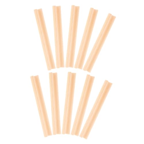 iplusmile 10 Stück Teiliges Holz Domino Tabletts Robuste Domino Halter aus Natürlichem Holz Lange Buchstabenbasen Langlebig und Elegant für DIY und Spielorganisation von iplusmile
