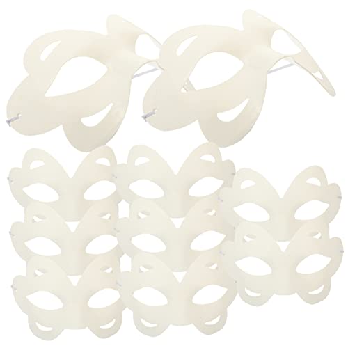 iplusmile 10 Stück Umweltfreundliche DIY Papiermasken zum Bemalen Leere Masken für Maskerade Karneval Cosplay Party Sichere Bastelmasken aus Papier für Kreative Gestaltung von iplusmile