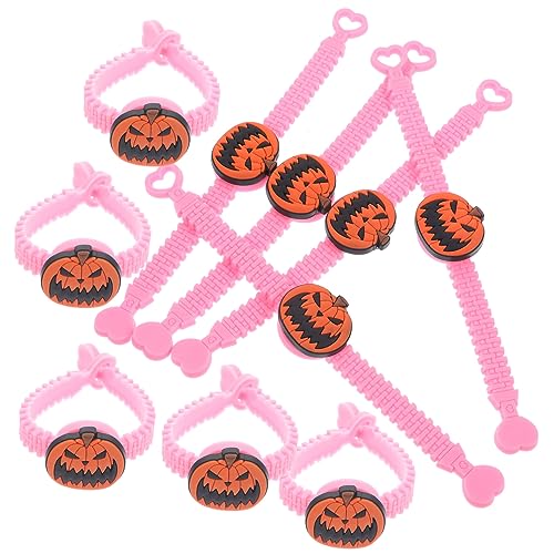 iplusmile 10Stücke Abnehmbare Halloween Armbänder für Cartoon Design Partygeschenk für Halloween Geburtstagsfeiern und Mehr Bulk Halloween Armband für Kreative Dekoration von iplusmile