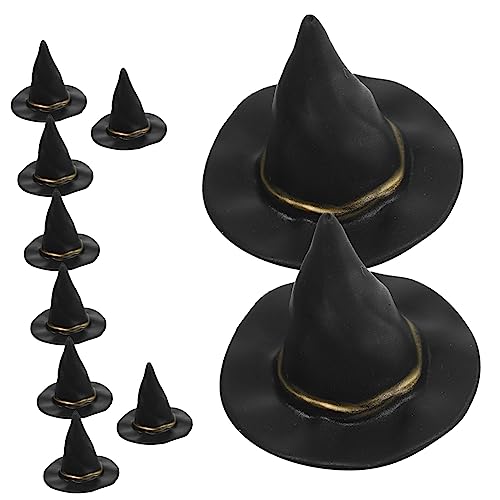iplusmile 10Stücke Puppenhaus Hexenhüte Kreative Halloween Dekoration für DIY Handwerk und Puppenhaus Lebendige Mini Hüte für Halloween Partys und von iplusmile