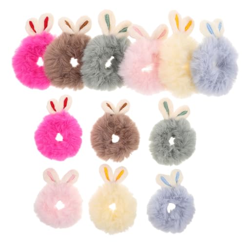 iplusmile 12Stücke Flauschige Haargummis mit Hasenohren für Weiche Plüsch Haarseile Bunten Farben Robustes Gummiband für Kreative Frisuren iplusmile 12Stücke Flauschige Haargummis mit Hasenohren für Weiche Plüsch Haarseile Bunten Farben Robustes Gummiband für Kreative Frisuren von iplusmile