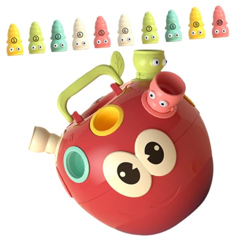 iplusmile 1Satz Bildungsblöcke für Teiliges Formpuzzle mit Apfel und Wurm Frühkindliche Lernspielzeuge Kreativität und Kognitiven Fähigkeiten von iplusmile