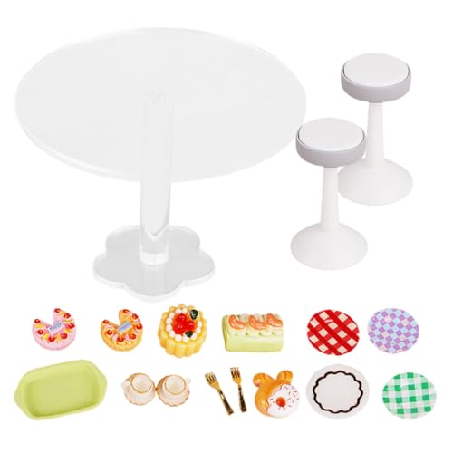 iplusmile 1Satz Esstisch für Puppenhäuser Handgefertigte Acryl Dessertmodelle Kreatives für Dekorative Küchenaccessoires für Puppenhaus Dekoration und Fantasievolles von iplusmile