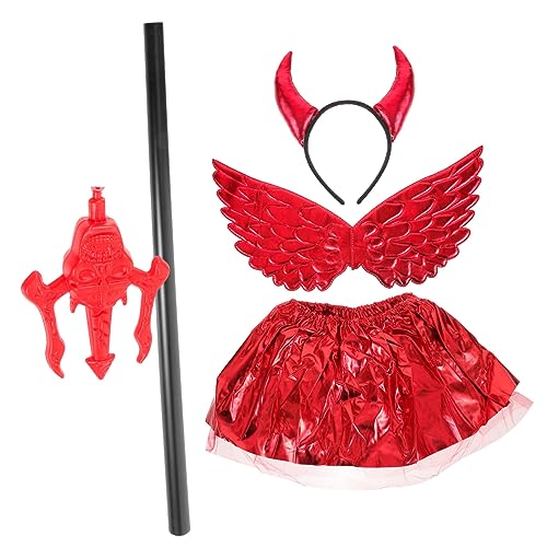 iplusmile 1Satz Halloween Teufel Kostüm mit Teufelshörnern Tutu Rock Teufelsflügel Teufelsgabel Kopfschmuck Karneval Cosplay Halloween Deko iplusmile 1Satz Halloween Teufel Kostüm mit Teufelshörnern Tutu Rock Teufelsflügel Teufelsgabel Kopfschmuck Karneval Cosplay Halloween Deko von iplusmile