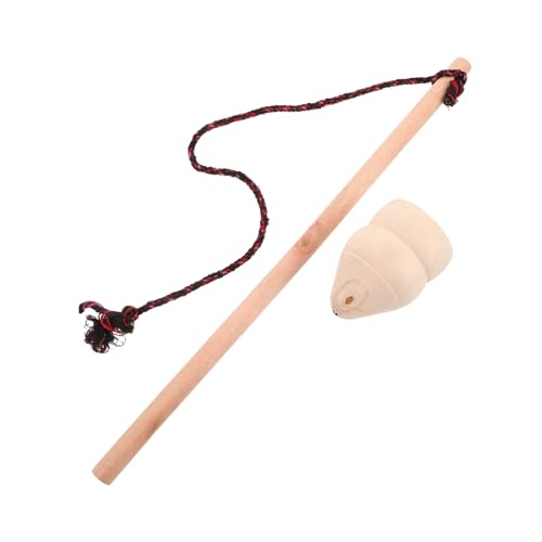 iplusmile 1Satz Holzkreisel mit Peitschenschnur Handgefertigtes Gyroskop für Fitness und Spaß im Freien Langlebiges aus Massivem Holz für Erwachsene und Traditionelles Chinesisches von iplusmile