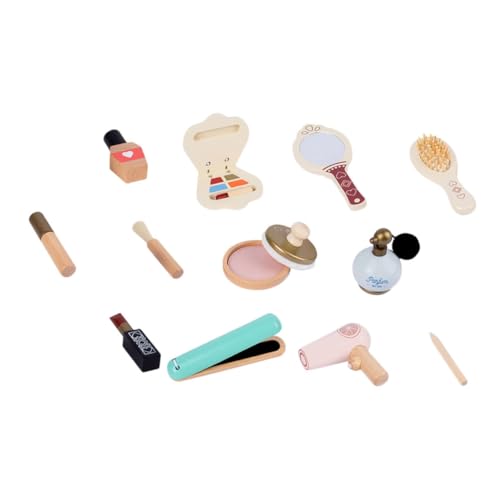 iplusmile 1Satz Kleines Prinzessinnen Make Up aus Holz Pädagogisches Rollenspiel für Kreative Aktivitäten Geburtstagsfeiern und Fantasiespiele Fördert Hand Augen Koordination von iplusmile