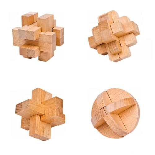 iplusmile 1Satz Luban Puzzle Schloss aus Holz Teiliges für Erwachsene Abnehmbares Intellektuelles Geschicklichkeit und Logischem DIY Partys von iplusmile