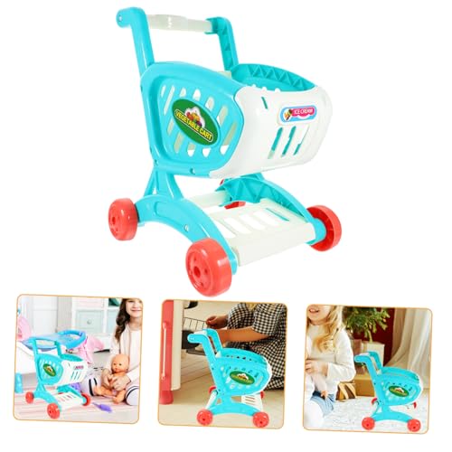 iplusmile Kleiner Einkaufswagen Spielzeug für Kinder Simuliertes Einkaufswagen Spielzeug aus Kunststoff Fördert Kreativität und Hand Auge Koordination für Rollenspiele 1 Stück von iplusmile