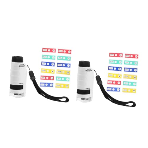 iplusmile 2 Sätze Mikroskop Für Mini- Für Miniskop Für, Handgehalten Taschenmikroskop Tragbares Mini-scope-mikroskop Mikroskop Für Jugendliche Weiß Plastik von iplusmile