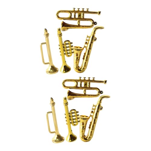 iplusmile 2 Sätze Mini-Saxophon Puppenhaus Mini-trompete Miniaturen Winzig Dekorationen Landschaftsgestaltung Miniaturspielzeug Golden Plastik 4 Stücke * 2 iplusmile 2 Sätze Mini-Saxophon Puppenhaus Mini-trompete Miniaturen Winzig Dekorationen Landschaftsgestaltung Miniaturspielzeug Golden Plastik 4 Stücke * 2 von iplusmile