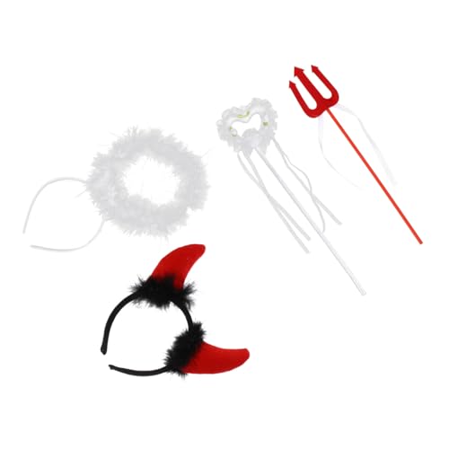 iplusmile 2 Sätze und Kopfschmuck mit Federflügeln Leichter Haarreifen und Zauberstab für Fasching Halloween Kostüm Party Bühnenauftritt von iplusmile