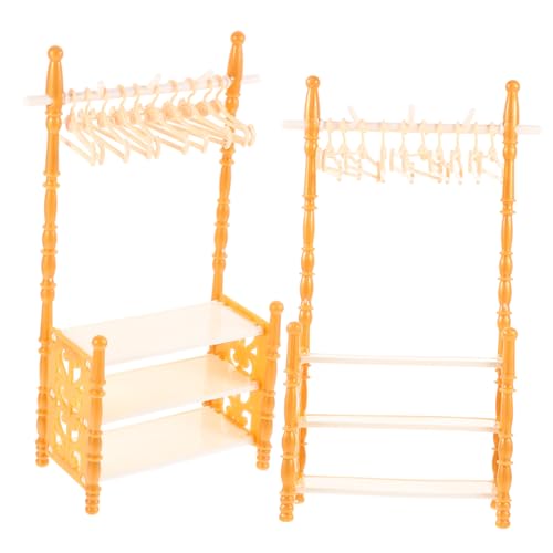 iplusmile 2 Sets Kleiderständer Möbel Miniaturen Puppenhaus Kleiderbügel Winzige Mini Puppen Kleiderbügel Puppen Kit Wohnkultur Kleine Kleiderständer Wohnaccessoires Mini Kleiderständer Abs von iplusmile