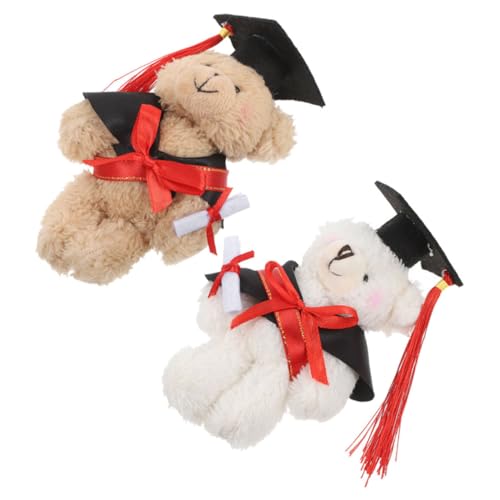 iplusmile 2 Stück Dr. Bärenpuppe Abschlussgeschenke Grad Party favorisieren ausgestopft Mini Absolvent Stofftier Abschlussbär Abschluss Bär Abschluss Stofftier Abschlussspielzeug Plüsch von iplusmile