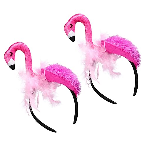 iplusmile 2 Stück Flamingo Haarschmuck aus Hawaii Party Stirnband Vielseitiges Kopfschmuck Accessoire für Kindergeburtstag Cosplay und Alltag von iplusmile