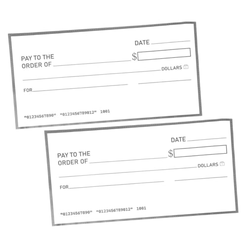 iplusmile 2 Stück Großer Beschreibbarer Wasserfester Jumbo Fake Check Wiederverwendbar für Spaß Präsentationen Wohltätigkeit Partys Hochzeit Spenden Kreative Event Requisite von iplusmile