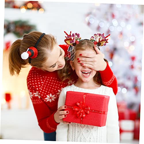 iplusmile 2 Stück Leuchtendes Rentiergeweih Haarreif Weihnachten Haarschmuck Weihnachtsstirnband Party Festival Cosplay Accessoire für Damen von iplusmile