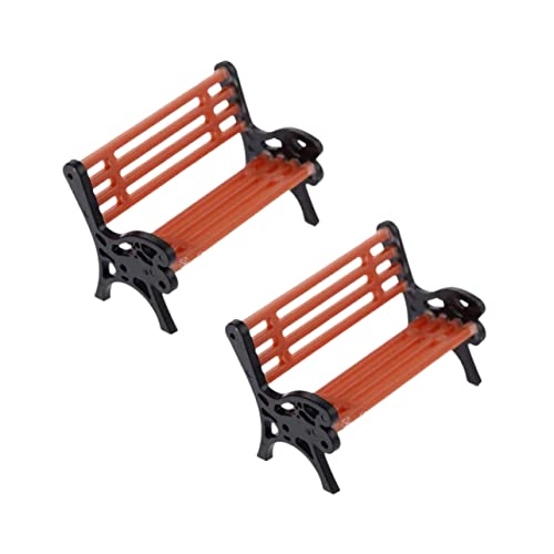 iplusmile 2 Stück Mini-Parksitze Modell Einer Mini-Parkbank winzig Puppe Mini-Hausbank klein Fee Rasen Simulation Miniaturbank Modell Einer Parkbank Mini-Stuhldekoration Harz von iplusmile