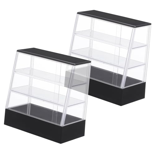 iplusmile 2 Stück Miniatur Bäckerei Kuchen Vitrine Kreativer Puppenhaus Schrank Dekoratives Mini Möbel für Puppenhaus Küche Realistische Miniatur Vitrinen für Detailreiche Hausdekoration von iplusmile