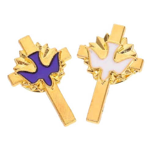 iplusmile 2 Stück Peace-Zeichen-Stift Friedenstaube Anstecker Taufbrosche Metallbrosche Brosche mit Taube Vintage Brosche Reversschmuck für Männer Broschennadeln für Frauen Zinklegierung von iplusmile