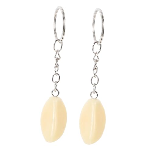iplusmile 2 Stück Realistisches Knoblauch Schlüsselanhänger Teilig Kleine Anhänger Lebensmittelmotiv Charm für Handtaschen Reise Party Dekoration von iplusmile