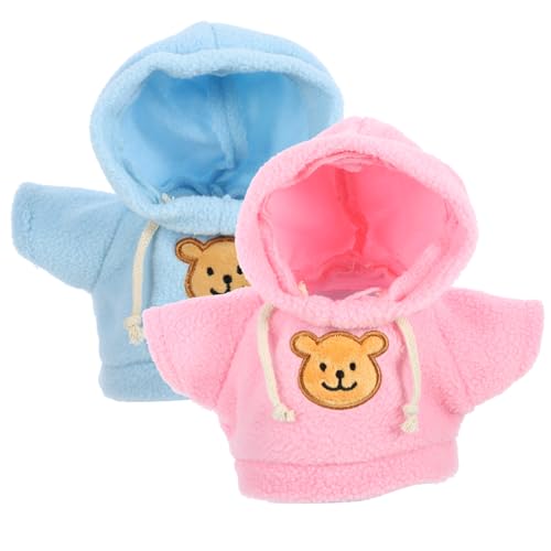 iplusmile 2 Stück Teiliges Austauschbare Bärenkleidung für Plüschbären Niedliche Puppenoutfits aus Weichem Material Passend für Mädchen zum Ankleiden von iplusmile