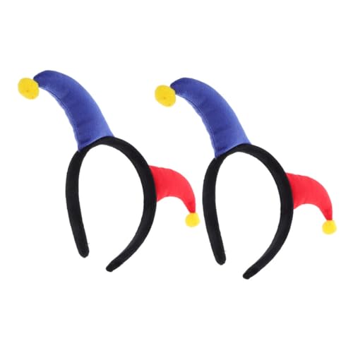 iplusmile 2 Stück Teiliges Clown Stirnband Haarreif Lustiger und Stabiler Haarschmuck für Halloween Festival und Kostümparty Farbenfrohes Party Accessoire für Fröhliche Auftritte von iplusmile