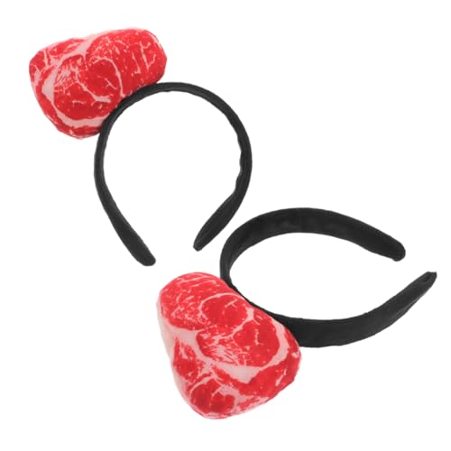 iplusmile 2 Stück Teiliges Fleisch Stirnband Lustiges Food Hair Accessory Leichtes Kostüm Cosplay Kopfschmuck Party Foto Requisiten Halloween Festival Zubehör von iplusmile