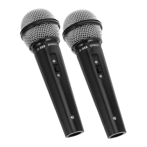 iplusmile 2 Stück Teiliges Realistisches Mikrofon aus Kunststoff Leichtes Fake Mikrofon Prop für Karaoke Bühnenauftritte und Foto Requisiten Tragbar und Langlebig Schwarz für Mädchen und von iplusmile