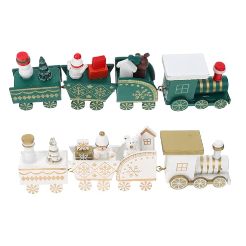 iplusmile 2 Stück Weihnachtliche Holzzug Deko Teiliges mit Grünem und Weißem Zug Abnehmbar Kinderfreundlich Multifunktionale Tisch und Fensterdekoration für Festliche Atmosphäre iplusmile 2 Stück Weihnachtliche Holzzug Deko Teiliges mit Grünem und Weißem Zug Abnehmbar Kinderfreundlich Multifunktionale Tisch und Fensterdekoration für Festliche Atmosphäre von iplusmile