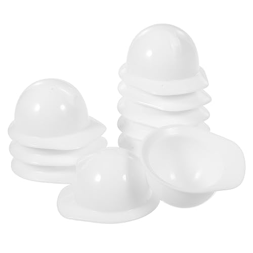 iplusmile 20 Stück Teiliges Miniatur Sicherheitshelm aus Kunststoff Leichte Strapazierfähige Bauhelm Modelle für Puppenhäuser und Partydekoration Weiß Detailgetreu Robust und Vielseitig von iplusmile