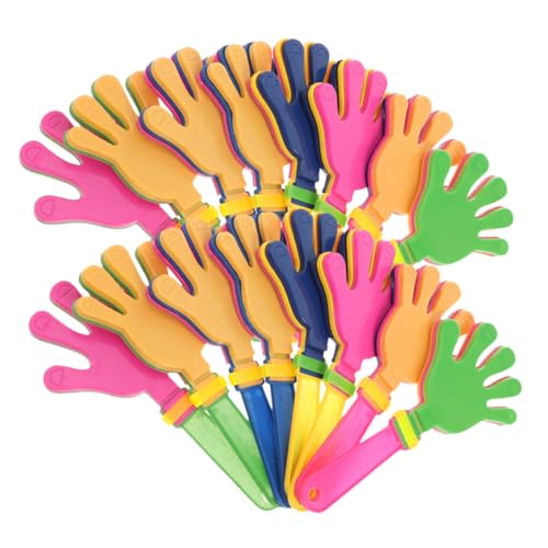 iplusmile 20 Stück Teiliges Party Hand Clappers aus Kunststoff Bunte Lärm erzeuger Spielzeuge Kinderfreundliche Klatschhände für Geburtstagsfeiern Sportveranstaltungen Zufällige Farbe von iplusmile