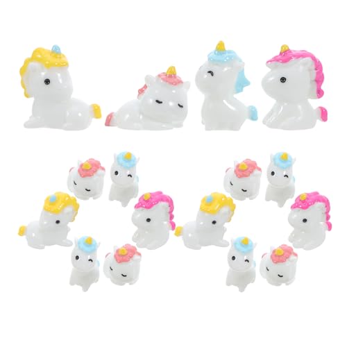 iplusmile 20 Süße Einhorn-kuchenaufsätze: Miniatur-Ornament Für Feengarten-Landschaft, Puppenhaus – Zwinkertier-Spielzeug – Schlaffiguren-Kollektion, Spielset – Kinder-babyparty von iplusmile