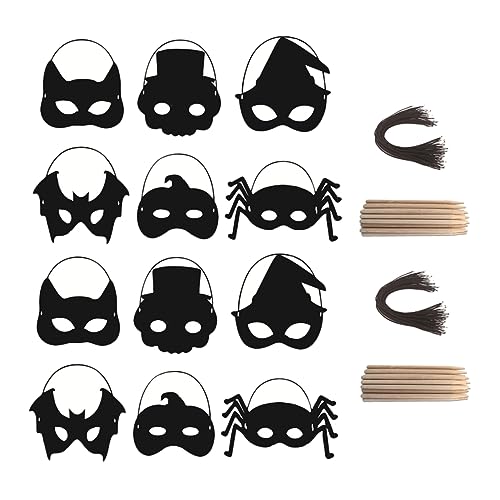 iplusmile 28 Stück zum Kratzen Halloween Party-Maske Papierhandwerkskit Bastelmaske Masken zum schmücken Papiermaske Maskenhandwerk Maskerademasken Handwerksmasken Schwarz iplusmile 28 Stück zum Kratzen Halloween Party-Maske Papierhandwerkskit Bastelmaske Masken zum schmücken Papiermaske Maskenhandwerk Maskerademasken Handwerksmasken Schwarz von iplusmile