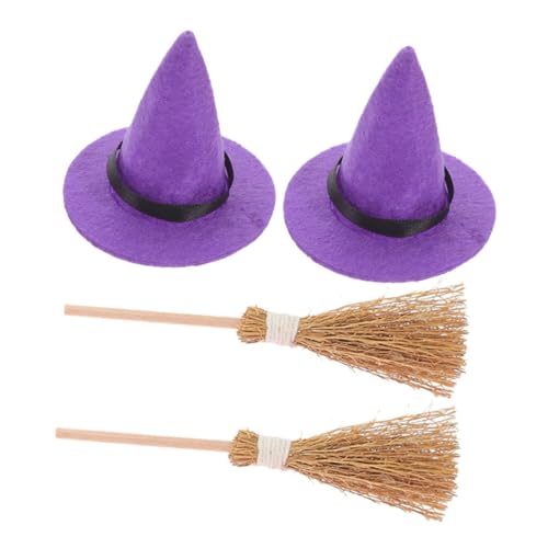 iplusmile 2Sätze Hexenhüte und Kleine Besen für Puppenhaus Dekoration Halloween Zubehör für Kreative Mikrolandschaften und Lebendige Mini Häuser iplusmile 2Sätze Hexenhüte und Kleine Besen für Puppenhaus Dekoration Halloween Zubehör für Kreative Mikrolandschaften und Lebendige Mini Häuser von iplusmile