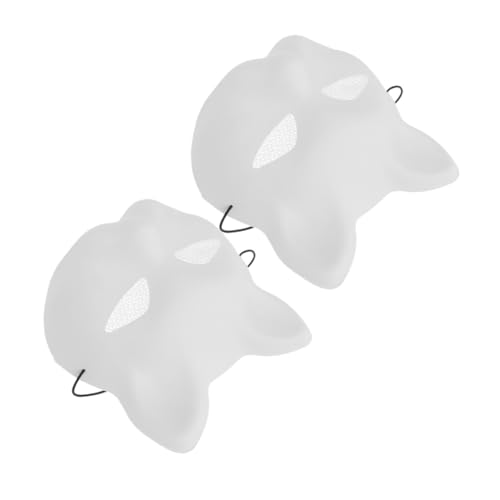 iplusmile 2Stücke DIY Katzenmaske Kunststoff Leere Cosplay Maske für Kreative Bastelprojekte Erwachsene für Halloween Kostümpartys von iplusmile